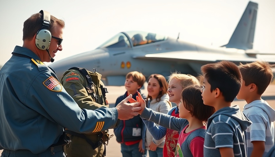 Pilot meeting young fans at airfield, related to NASA leadership changes.