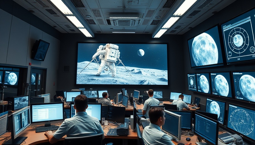 Engineers in a mission control room monitoring Japan's private lunar lander mission.