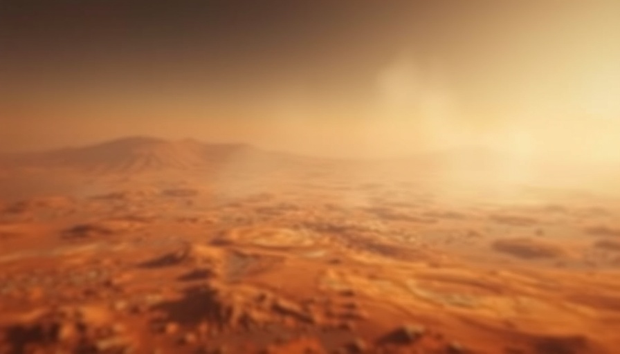 Abstract Martian surface, hinting at Mars volcano discovery