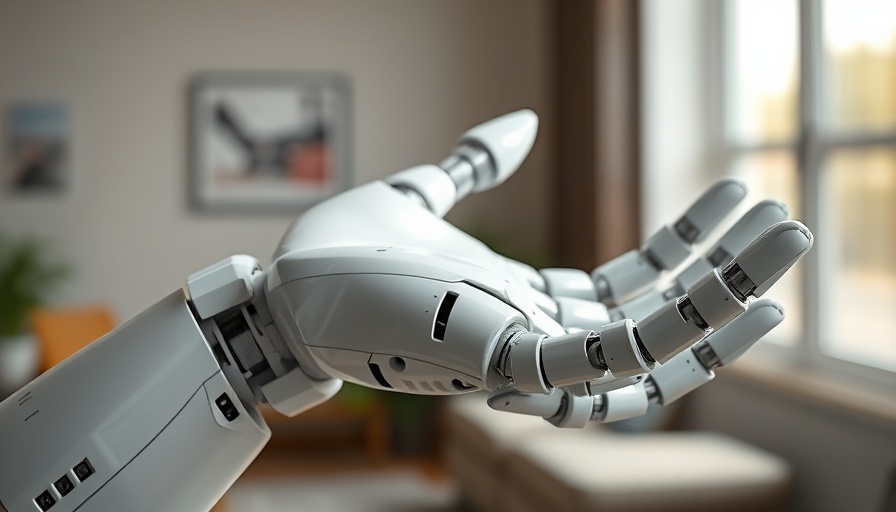 Robotic hand symbolizes urgent AI policy actions, highly detailed, futuristic.