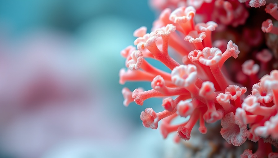 Close-up of soft coral illustrating its anti-cancer potential.