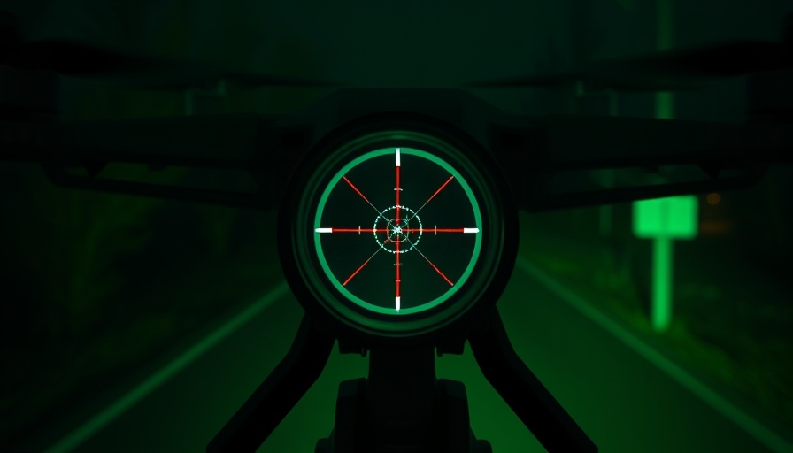 Israeli Helicopter Gunships Drones in night vision with crosshairs.
