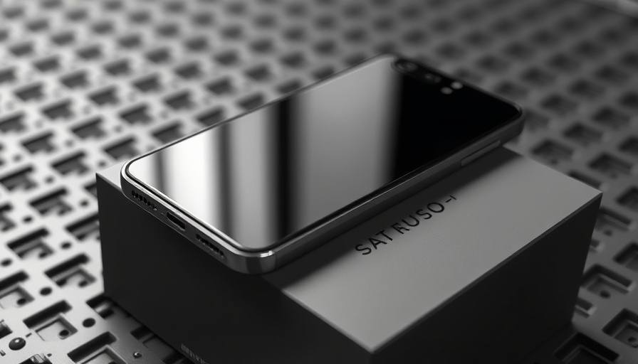 Sleek thin gaming smartphone with metallic finish on branded box.