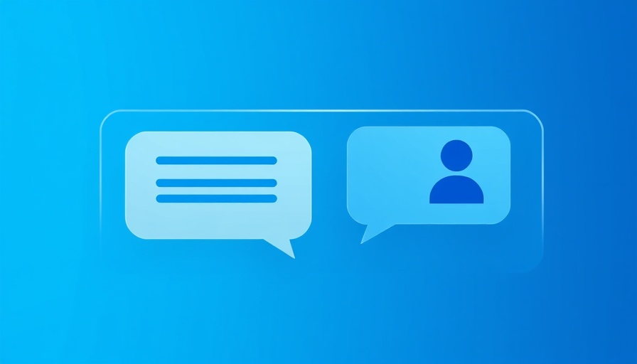 Minimalist digital chat bubbles on a gradient background symbolizing AI language processing.