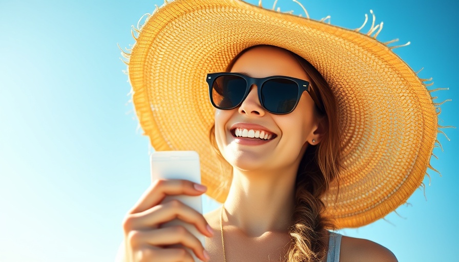 Woman applying sunscreen with smile, showcasing the best sunscreen for face.