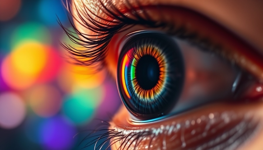 Colorful spectrum reflecting in a human eye, symbolizing machine learning.