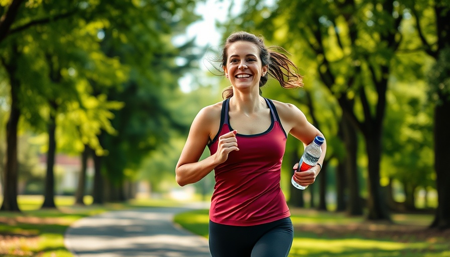 Woman jogging in park for 30 minutes of cardio weight loss