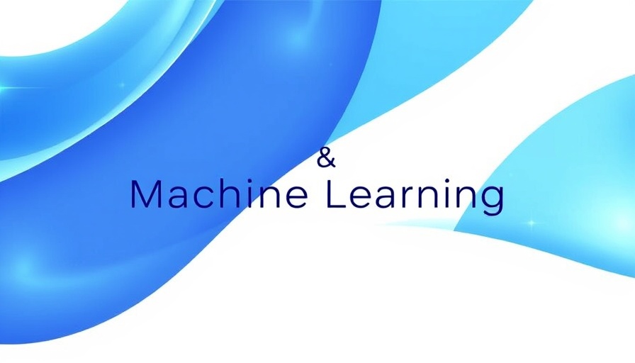 Futuristic gradient design with AI and Machine Learning text.