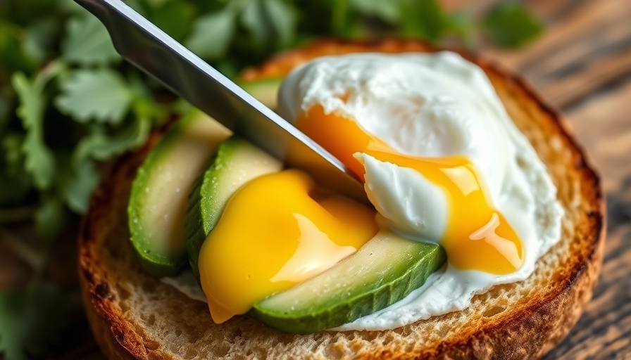 Perfectly poached egg on avocado toast, showcasing poaching technique.