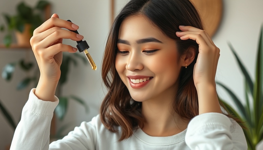 Woman practicing monsoon hair care tips by applying hair oil.