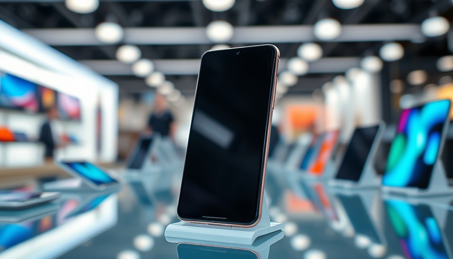 Apple iPhone 17 series on display in store with soft lighting.