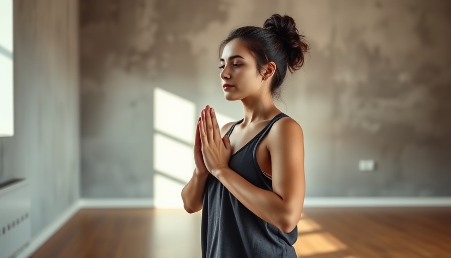 Woman practicing yoga for menstrual health in a studio.