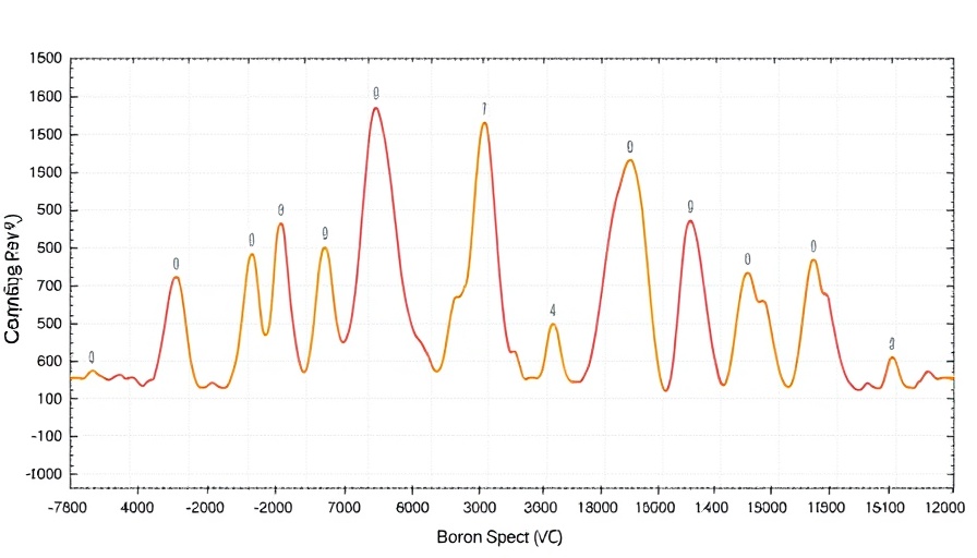 Plot of cosmic-ray boron spectrum with multiple data lines.