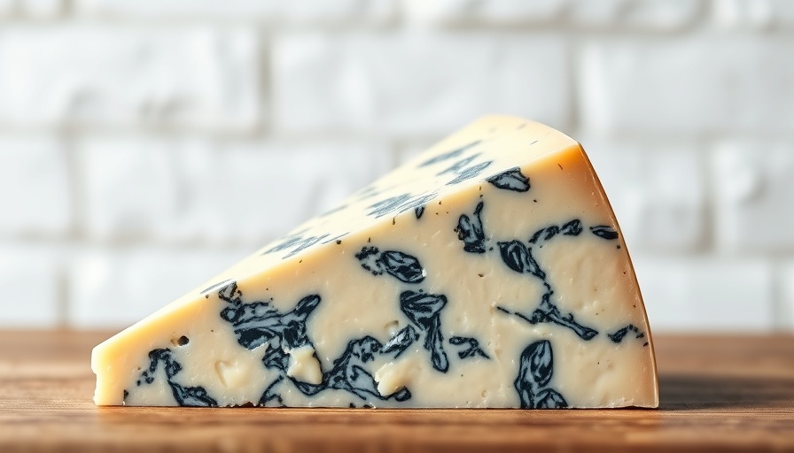 Blue cheese wedge on wooden surface, dairy disrupt sleep.
