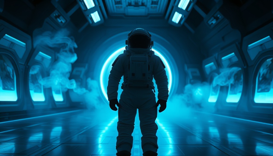 Astronaut facing a glowing portal, sci-fi atmosphere, Invasion Season 3 premiere