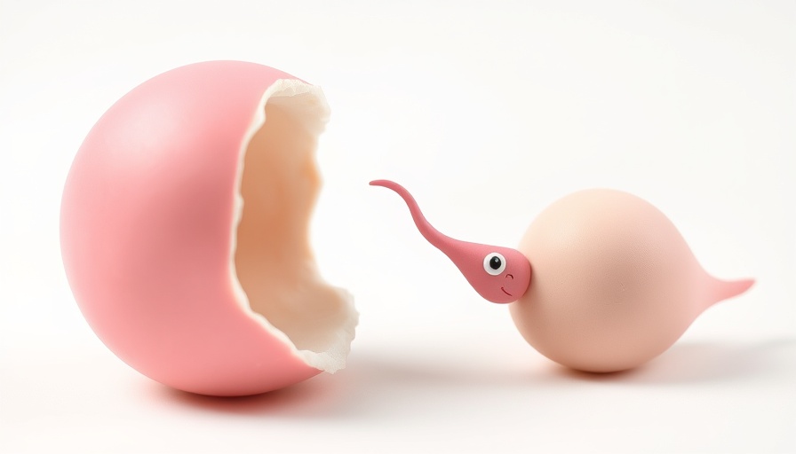 Playful clay sperm and egg concept illustrating sex myths and pregnancy.