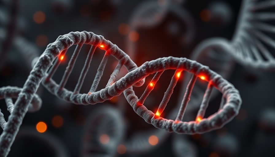 3D DNA structure illustrating gene activity.