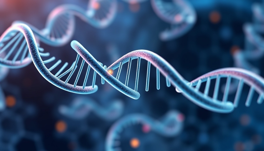 3D illustration of gene activity structure with DNA loops.