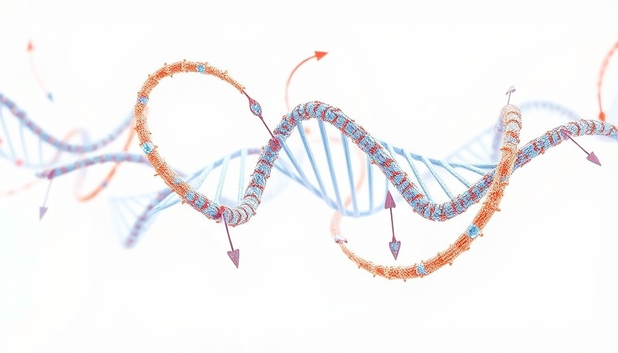 Abstract 3D representation of gene activity with intricate pathways.