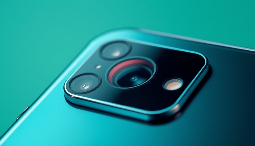 Google Android Feature Upgrade showcased with close-up smartphone camera.