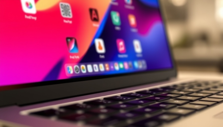 Close-up of MacBook Pro screen showcasing sleek design with blurred apps in background.
