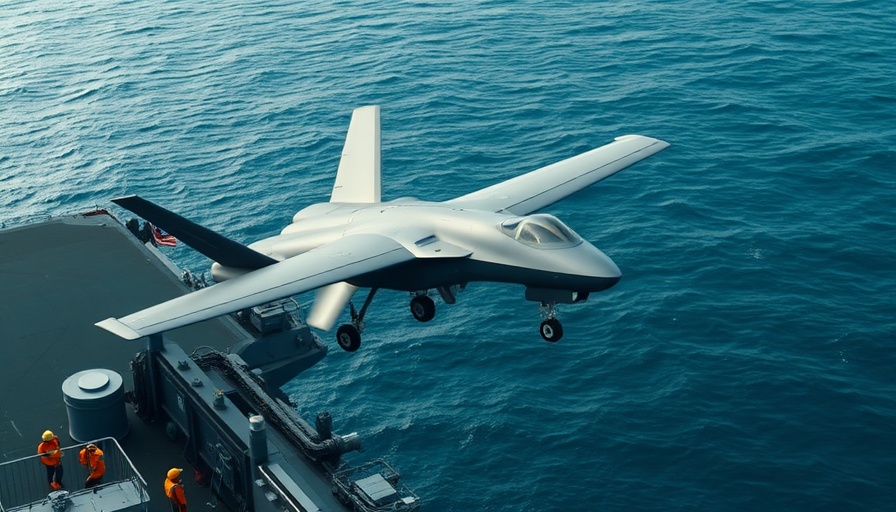 Stealth drone launches from aircraft carrier, showcasing hedge strategy in defense.
