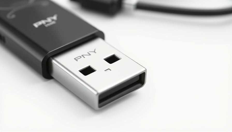 Black PNY DUO LINK USB stick with dual connectors.