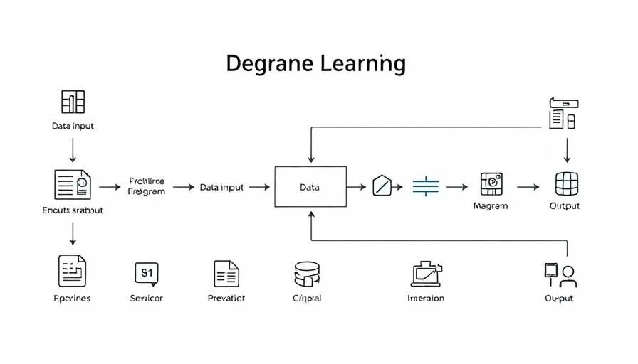 Schematic diagram showing machine learning transparency with labeled data flow.