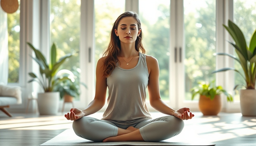 Yoga session highlights fitness tips for moms in sunlit room.