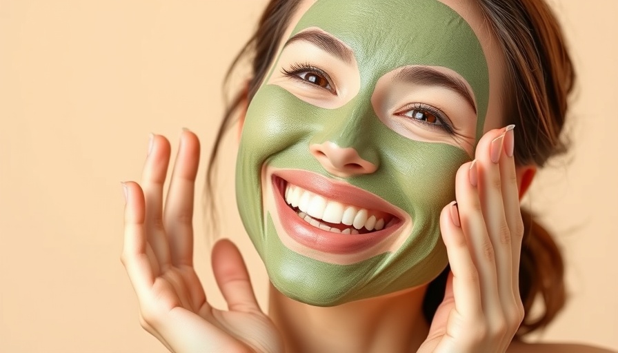 Smiling woman with green face mask showcasing budget-friendly face masks for glowing skin.