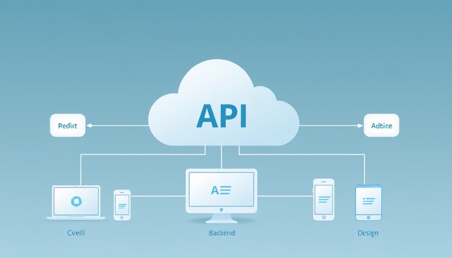 Diagram of Headless CMS with API connecting multiple devices, event management.
