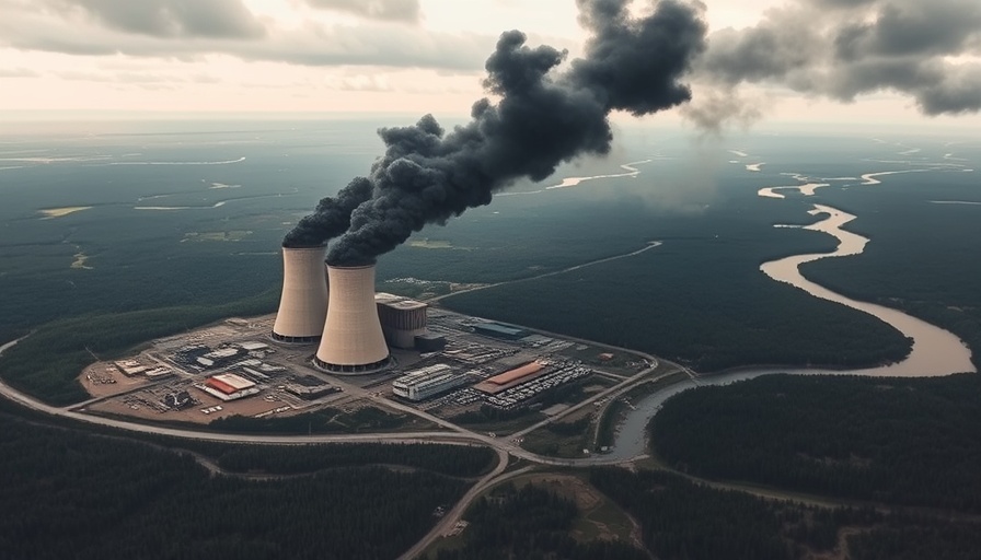 Nuclear plant under attack emitting smoke in NATO conflict.