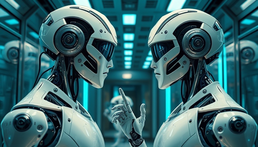 Futuristic humanoid robots in a high-tech lab, reflecting China AI leadership.
