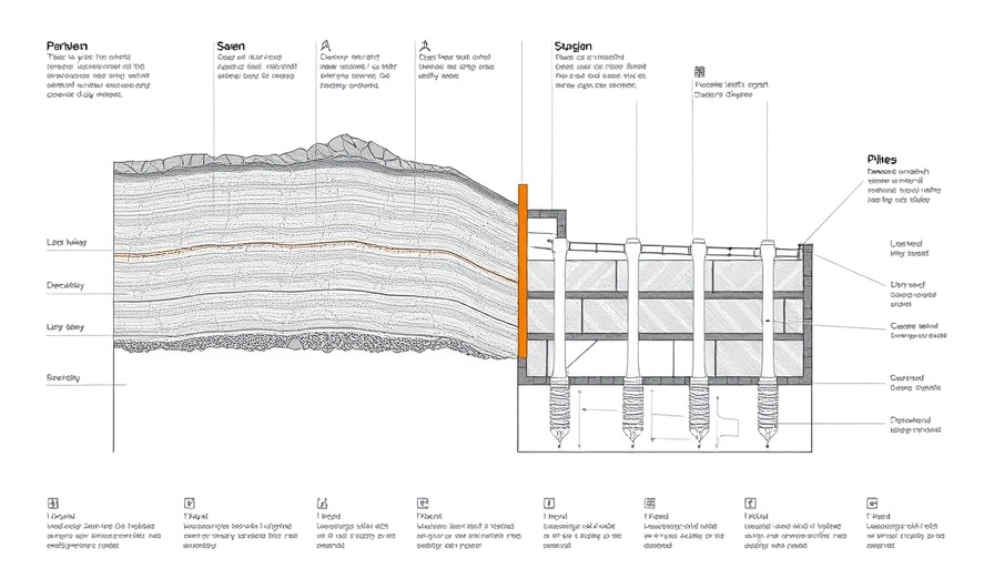 Diagram of geological layers for machine learning in earthquake risk assessment.