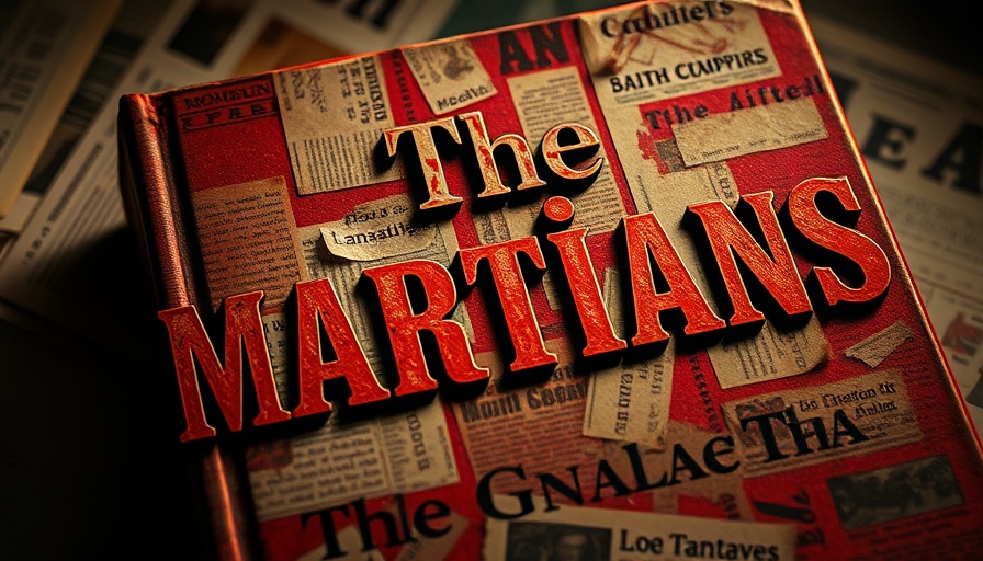 Cover of 'The Martians' book with vintage Mars Craze theme.