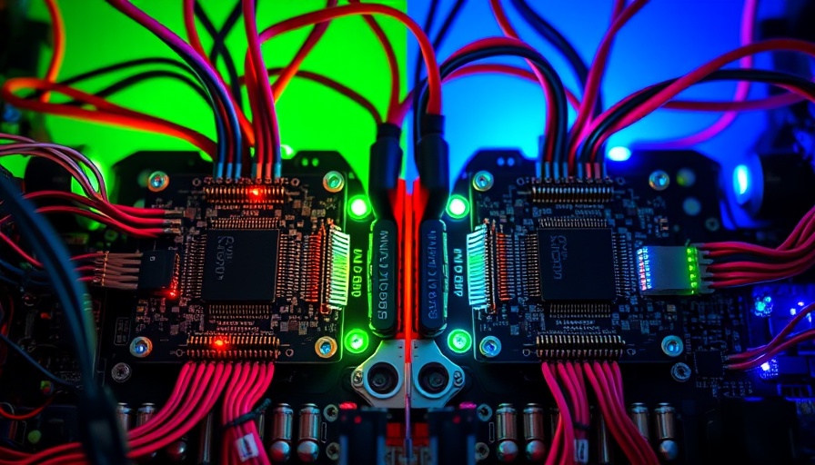 Open Source Quantum Sensor circuit boards with vibrant colors and wires.
