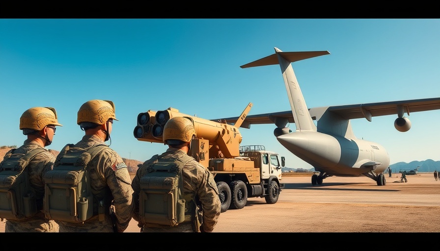 Bahrain HIMARS Order: Military personnel with HIMARS launcher on airbase