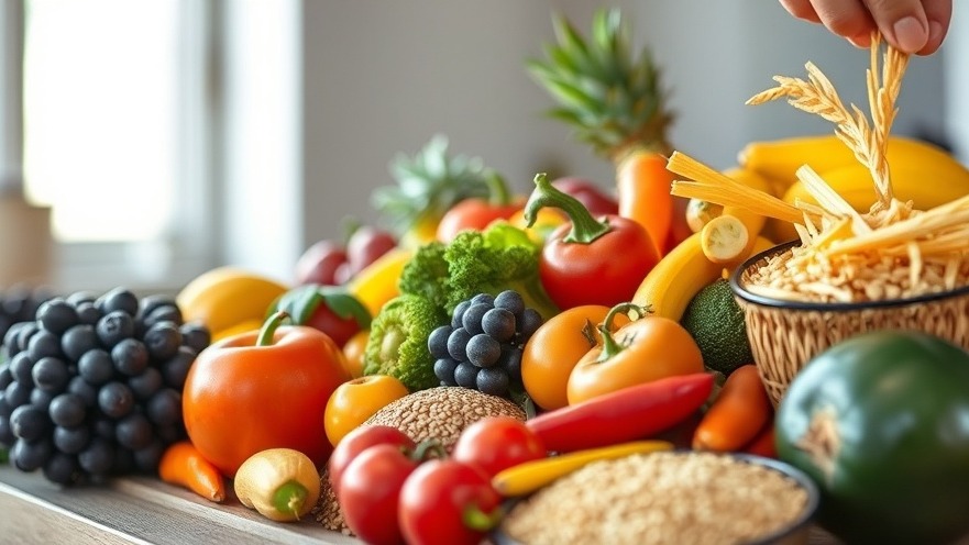 Vibrant fruits and vegetables for healthy lifestyle changes and sustainable weight loss.