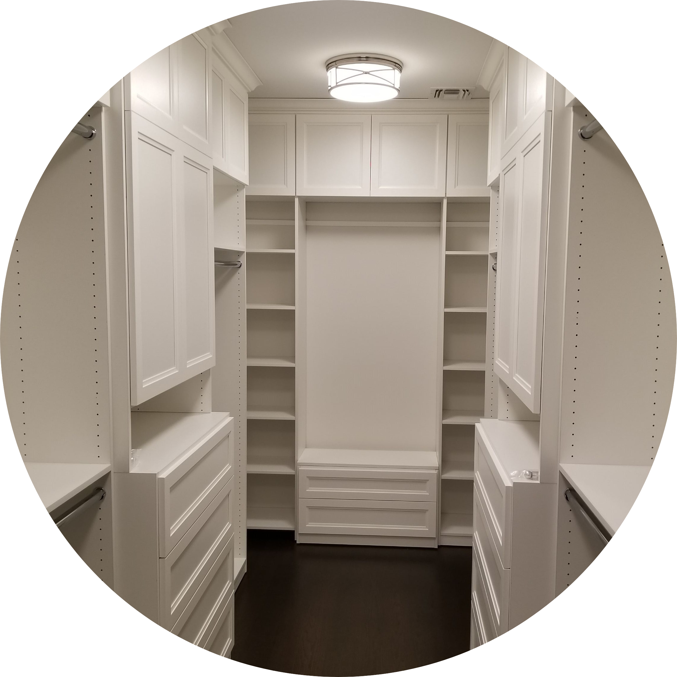 White Master Closet 120 Tall w- Crown