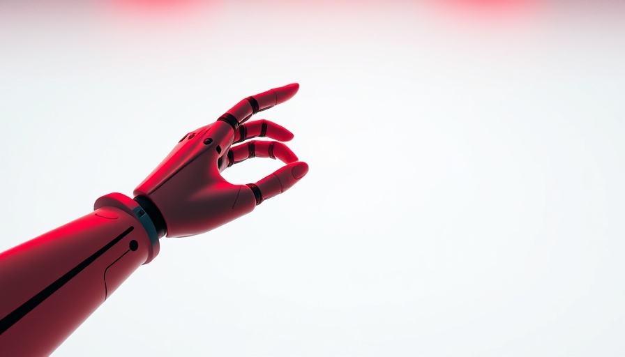 Musk's xAI logo with robotic hand symbolizing technology