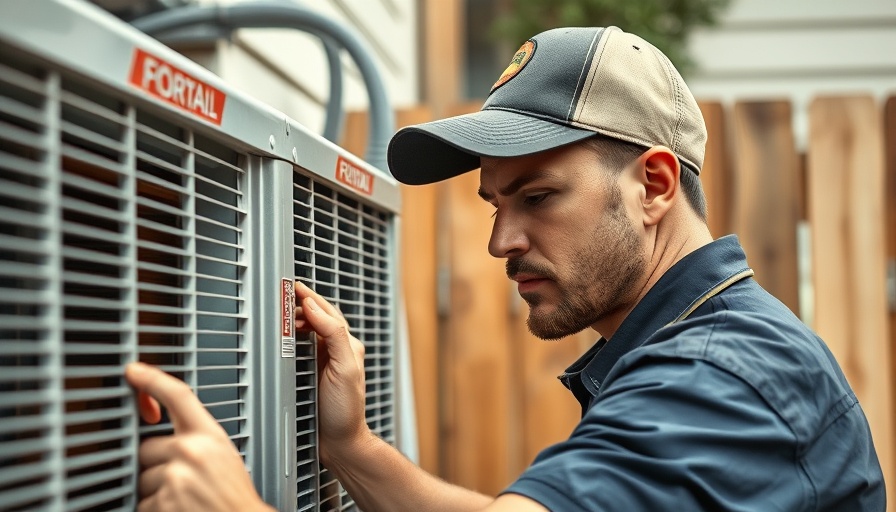 HVAC technician maintaining AC unit, M&A trends for founder-led HVAC businesses.