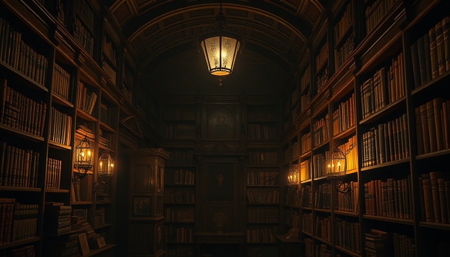 Victorian library with antique books, historical fiction mystery.