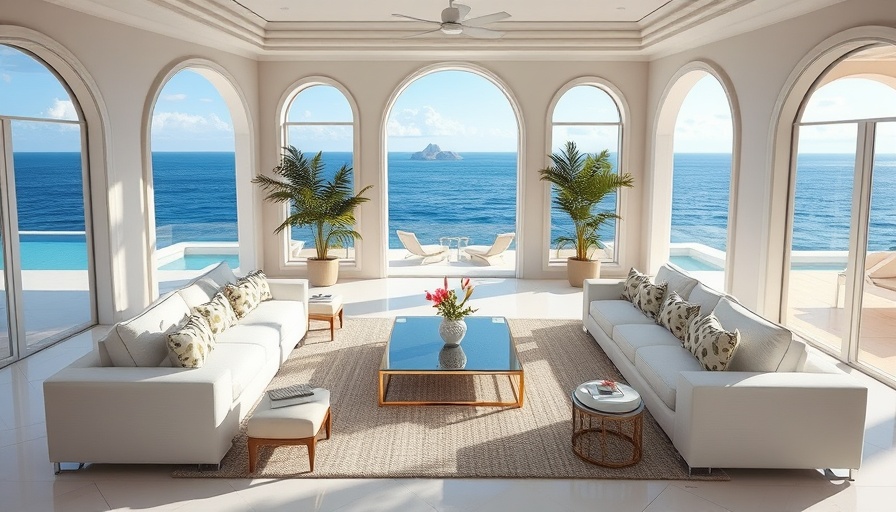 Luxurious Cabo San Lucas villa interior with ocean view.