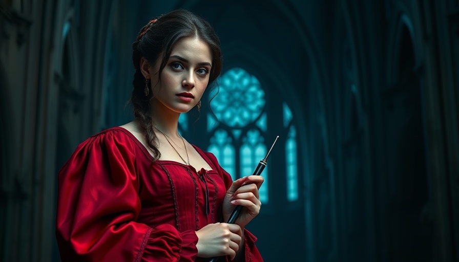 Historical fiction cover with a woman and medical tool.