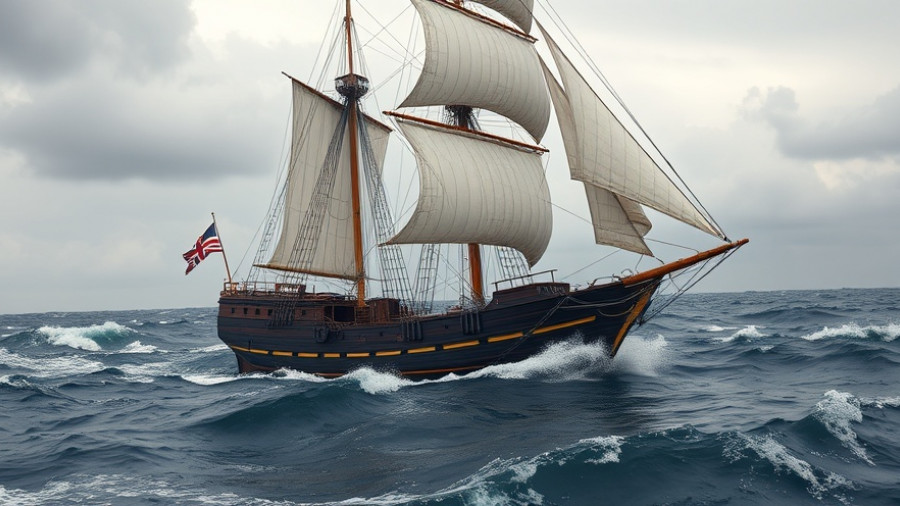 Cynthia Elder's book cover featuring a sailing ship at sea.