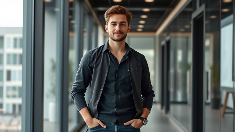 Casual young man standing in office, AI infrastructure investment in MENA