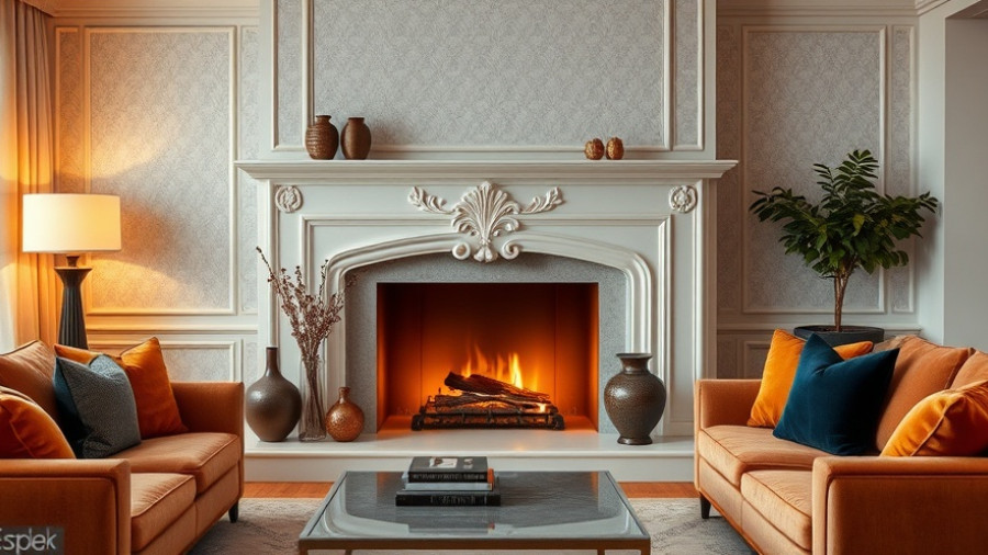 Elegant living room with fireplace for mild winter preparation 2025.