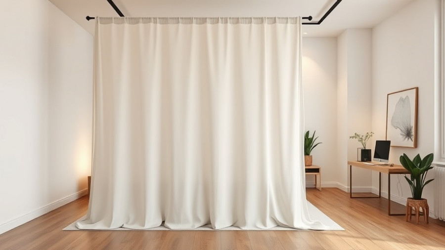 Creative room divider ideas with minimalist fabric partition