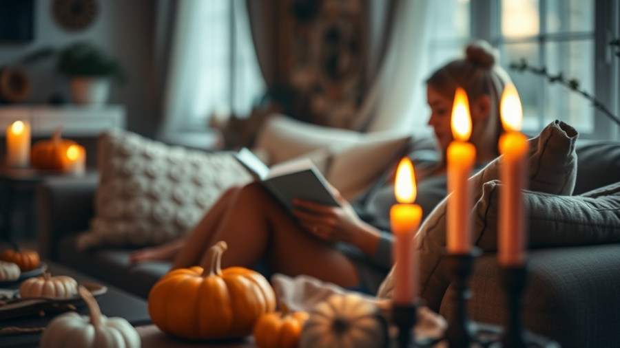 Cozy scene with candles and blurred person reading on couch, most read books on Goodreads.