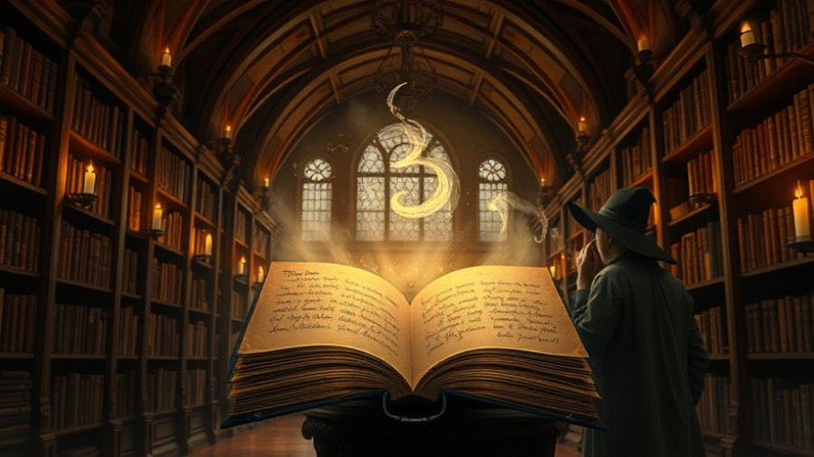 Enchanting library in 'Witches of Dubious Origin' by Jenn McKinlay.